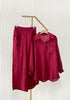 Collar Down Shirts With Wide Leg Trousers Sets